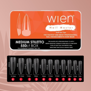 Yeni Nesil Protez Tırnak Jel Tips Soft Gel Tips Medium Stiletto 550 Adet