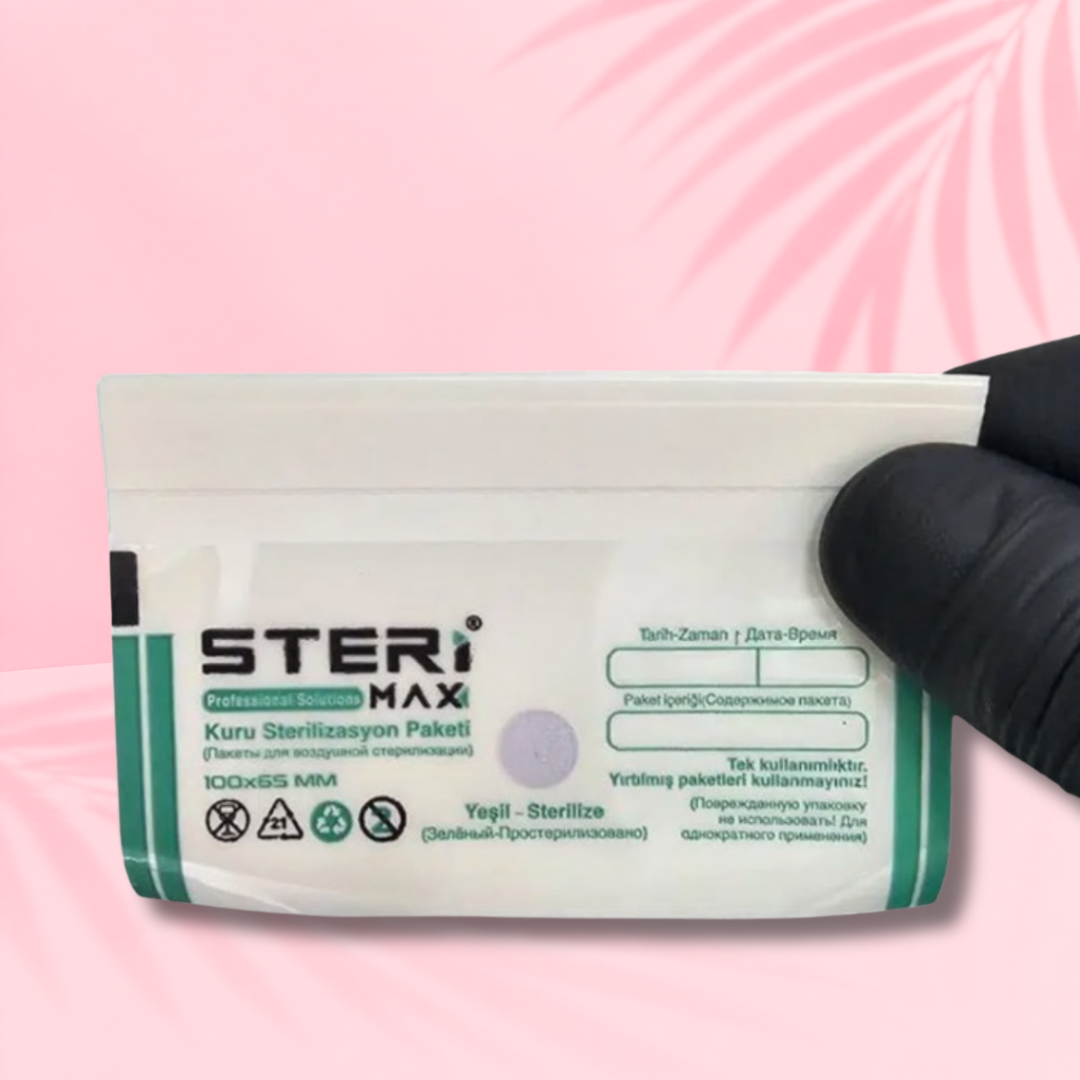 Freze Uç Sterilizasyon Zarfı Şeffaf – Mini Boy 100x75 mm (100'lü)