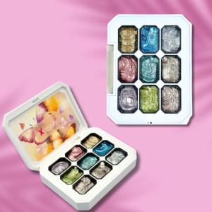 Platinum Simli 9'lu Ombre French Paint Gel Seti – 18 gr