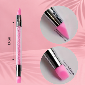 5li Çift Uçlu Silikon Nail Art Dot Kalem Seti Heykel Kalem Seti Pembe
