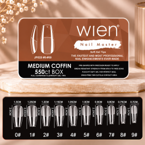 Yeni Nesil Protez Tırnak Jel Tips Soft Gel Tips Medium Coffin 550 adet