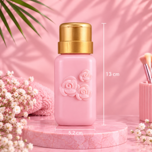 Çiçek Desenli Pompalı Sıvı Şişesi 200 ml