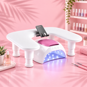 Oval U Tipi Telefon Standlı Ergonomik Manikür Standı